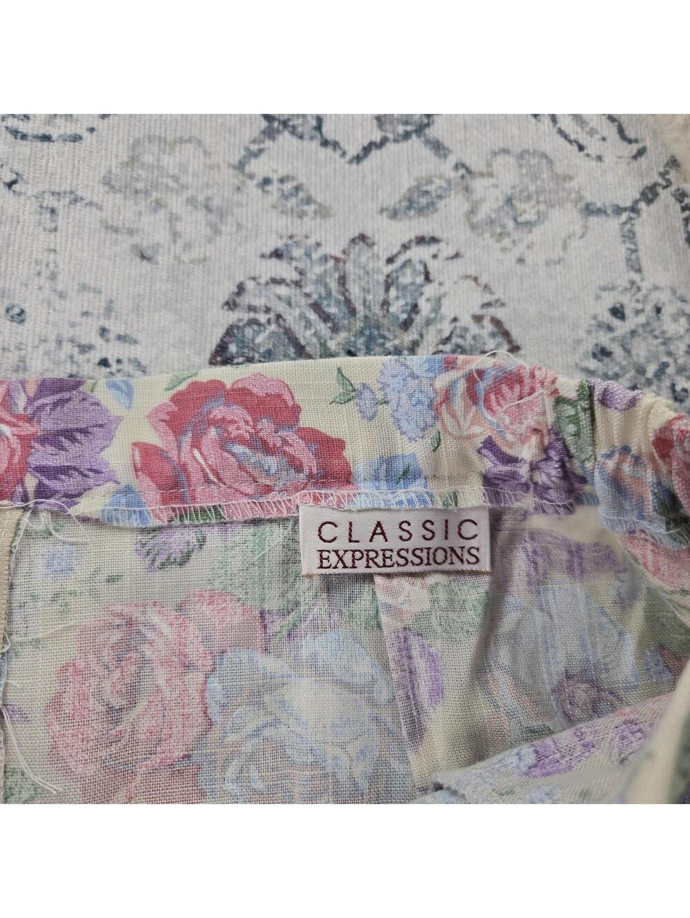 Classic Expressions Floral Vintage Skirt Women Union Made in USA Plus Size 20W - Picture 4 of 7